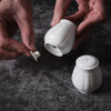Retro Salt and Pepper Shakers, Set of 2, Porcelain